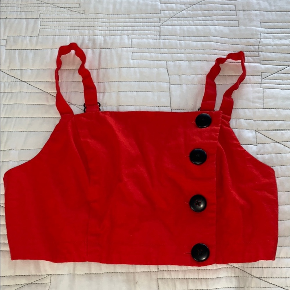Red crop top